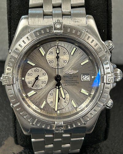 Breitling Crosswind Chronograph 43MM Silver Dial Steel Bracelet (A13355)