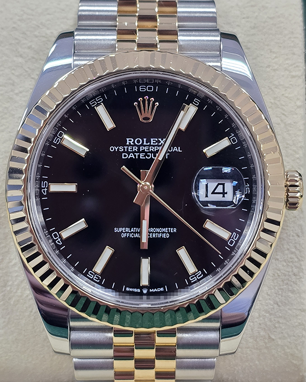 2024 Rolex Datejust 41MM Black Dial Two-Tone Jubilee Bracelet (126333)