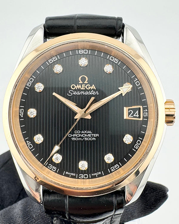 Omega Seamaster Aqua Terra 150M 38.5MM Black Dial Leather Strap (231.23.39.21.51.001)