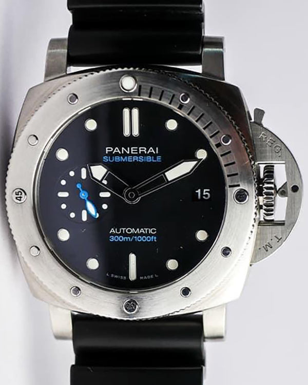 Panerai Luminor Submersible 42MM Black Dial Rubber Strap (PAM00973)