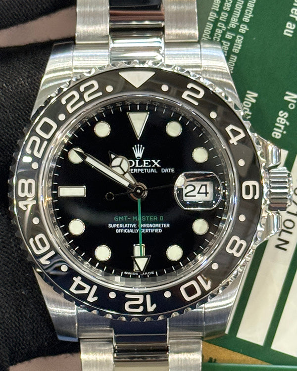 2009 Rolex GMT-Master II 40MM Black Dial Oyster Bracelet (116710LN)