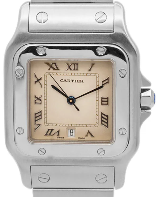 Cartier Santos Galbée 29MM Quartz White Dial Steel Bracelet (W20025D6)