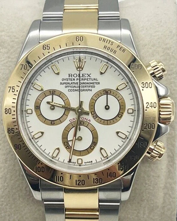 Rolex Cosmograph Daytona 40MM White Dial Two-Tone Oyster Bracelet (116523)