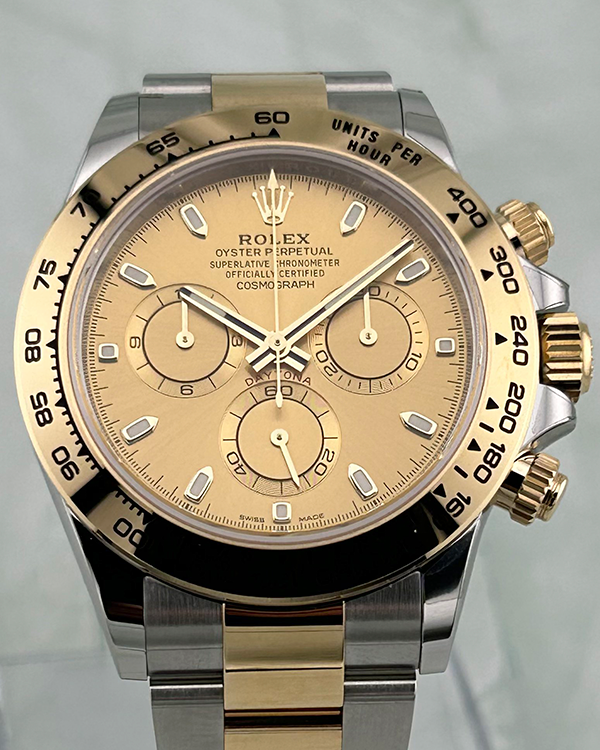 2023 Rolex Cosmograph Daytona Yellow Gold and Oystersteel Champagne Dial (116503)