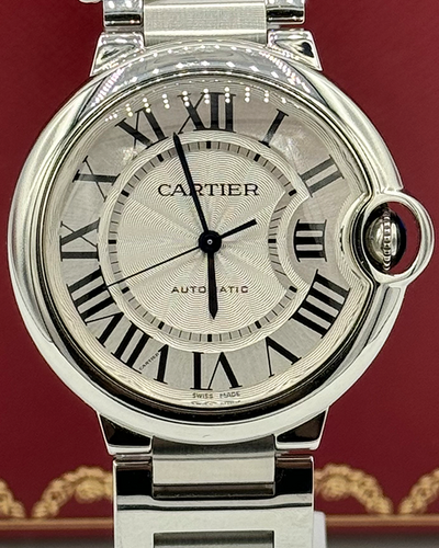 Cartier Ballon Bleu de Cartier 36MM Silver Dial Steel Bracelet (WSBB0048)