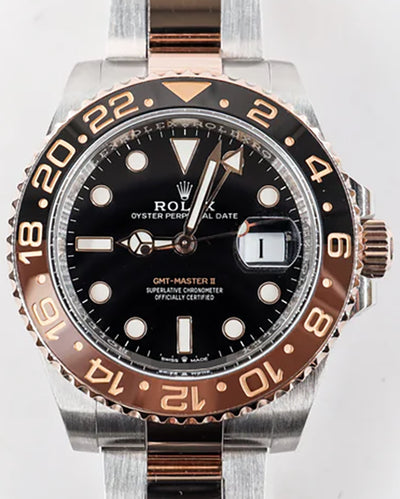 2018 Rolex GMT-Master II "Rootbeer" 40MM Black Dial Two-Tone Oyster Bracelet (126711CHNR)