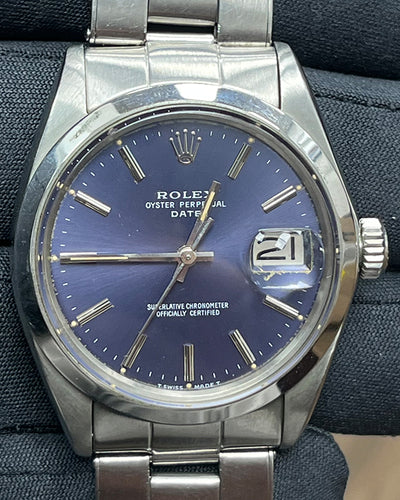 Rolex Oyster Perpetual Date 34MM Blue Dial Oyster Bracelet (1500)