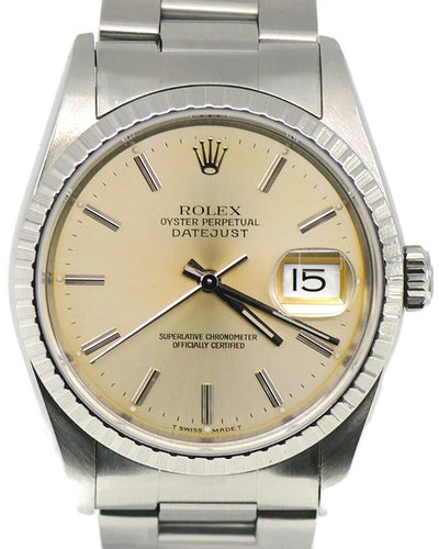 Rolex Datejust 36MM Silver Dial Oyster Bracelet (16220)