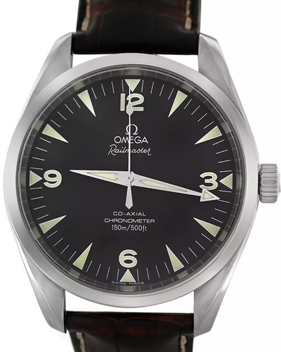 Omega Seamaster Railmaster 41MM Black Dial Leather Strap (2802.52.37)