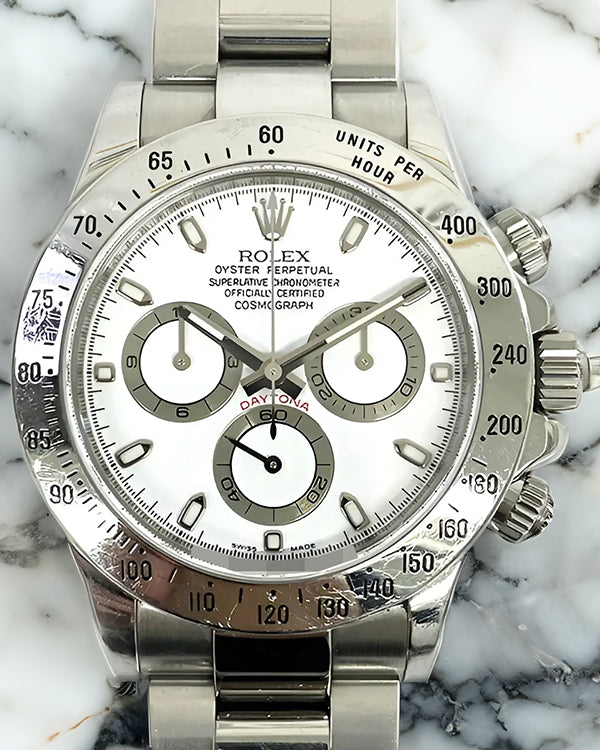 Rolex Cosmograph Daytona 40MM White Dial Oyster Bracelet (116520)