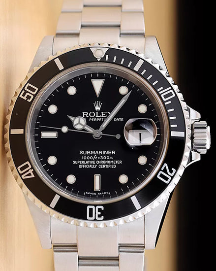 2006 Rolex Submariner Date 40MM Black Dial Oyster Bracelet (16610T)