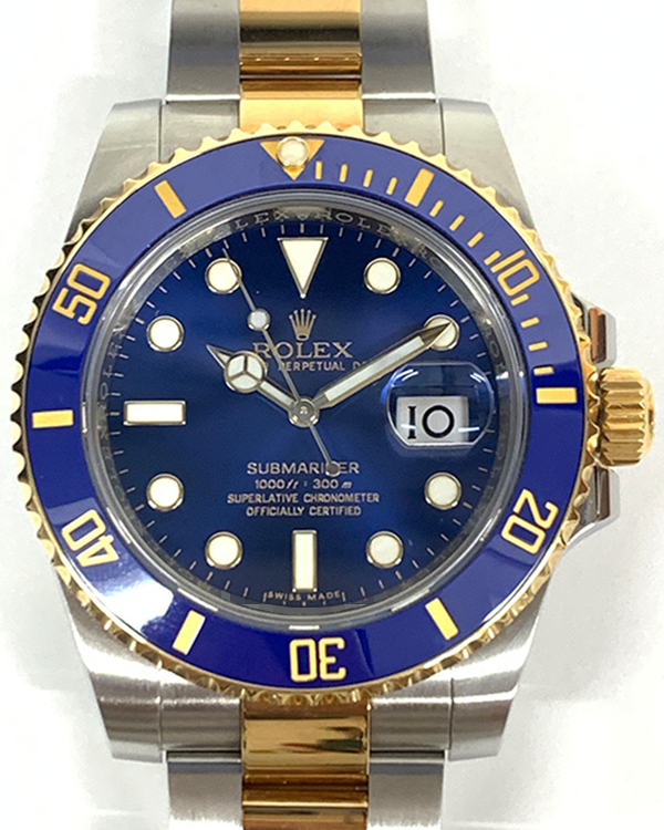 2016 Rolex Submariner "Bluesy" 40MM Blue Dial Two-Tone Oyster Bracelet (116613LB)