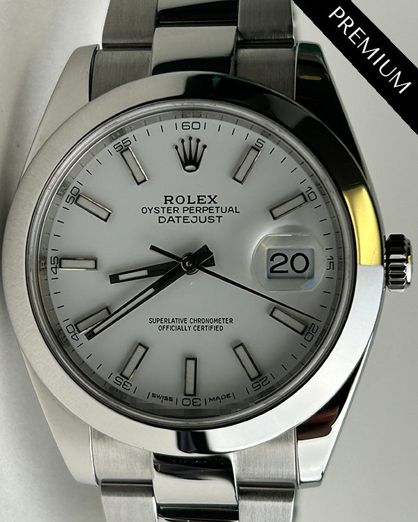 2019 Rolex Datejust 41MM White Dial Oyster Bracelet (126300)