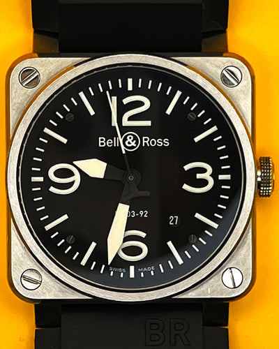2008 Bell & Ross BR 03-92 42MM Black Dial Rubber Strap (BR 03-92 S)