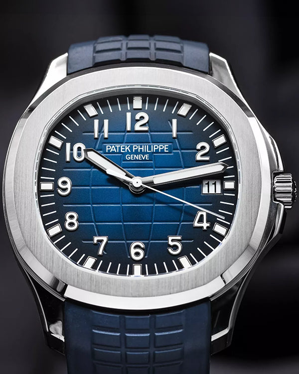 2021 Patek Philippe Aquanaut 42MM Blue Dial Rubber Strap (5168G-001)