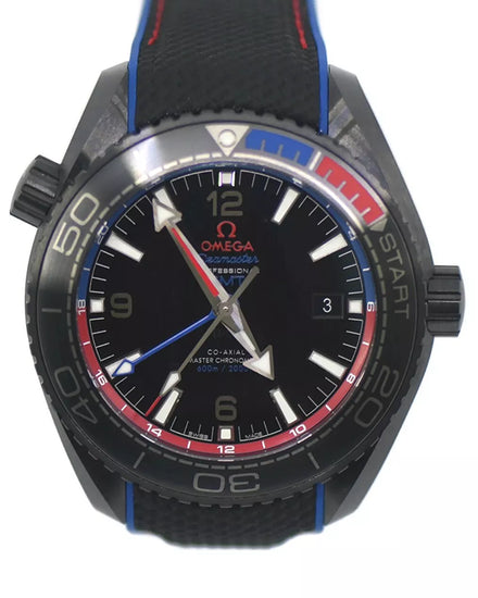 2024 Omega Seamaster Planet Ocean "ETNZ Deep Black" 45.5MM Black Dial Textile/Rubber Strap (215.92.46.22.01.004)