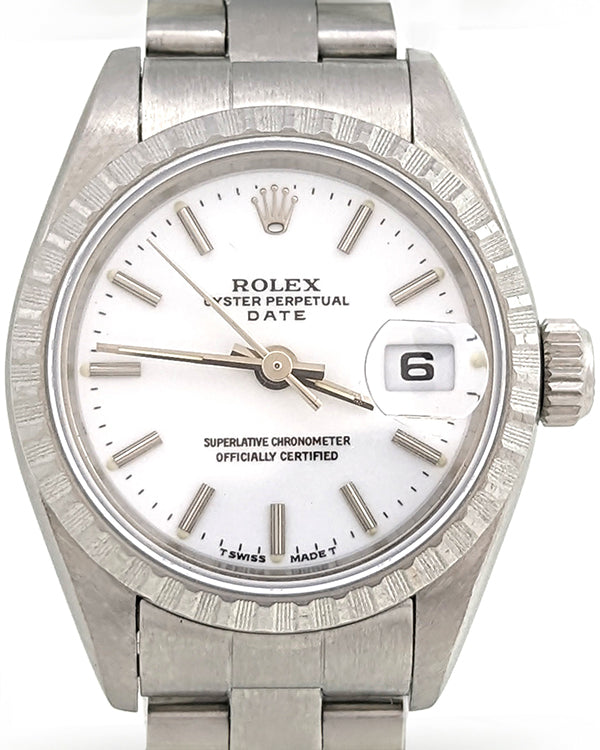 Rolex Oyster Perpetual Lady Date 26MM White Dial Oyster Bracelet (69160)