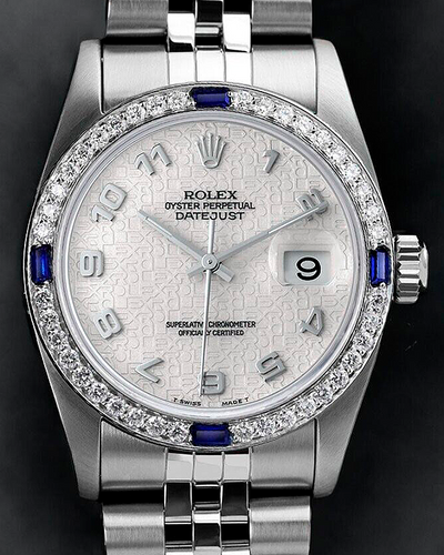 Rolex Datejust 31MM Aftermarket Bezel White Dial Jubilee Bracelet (68274)