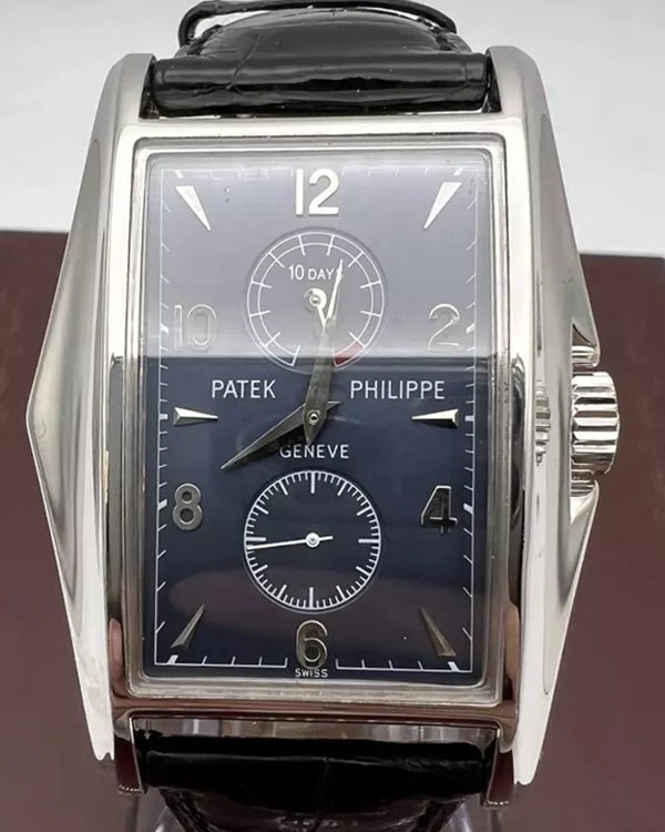 2001 Patek Philippe Gondolo L.E. Millenium 10 Day 34MM Blue Dial Leather Strap (5100G-001)