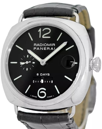 2007 Panerai Radiomir 8 Days 45MM Black Dial Leather Strap (PAM00268)