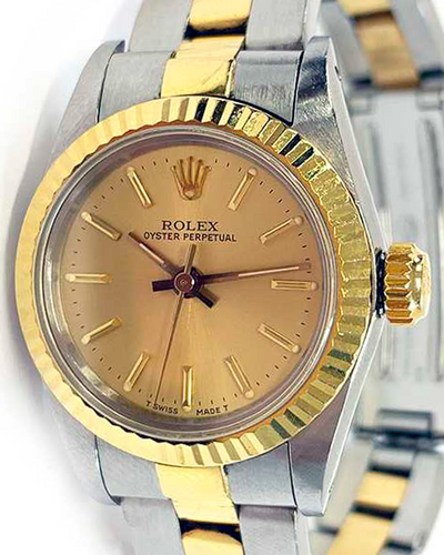 Rolex Oyster Perpetual 26MM Champagne Dial Two-Tone Oyster Bracelet (67193)