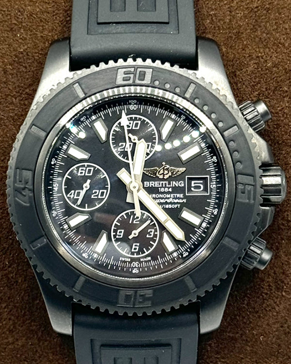 Breitling Superocean Chronograph II L.E. 44MM Black Dial Rubber Strap (M13341B7/BD11)