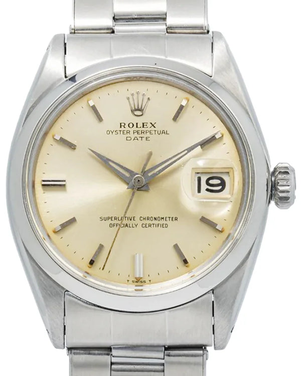 Rolex Oyster Perpetual Date 34MM White Dial Oyster Bracelet (1500)