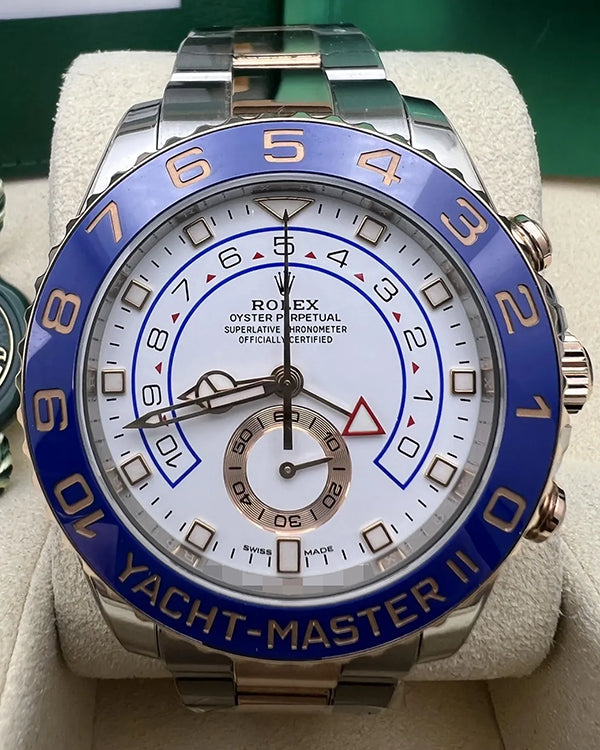 2019 Rolex Yacht-Master II 44MM White Dial Two-Tone Oyster Bracelet (116681)