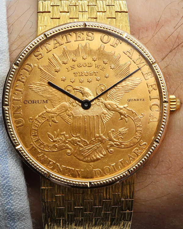 Corum Twenty Dollar Coin 35MM Yellow Gold Dial Yellow Gold Bracelet (1904)