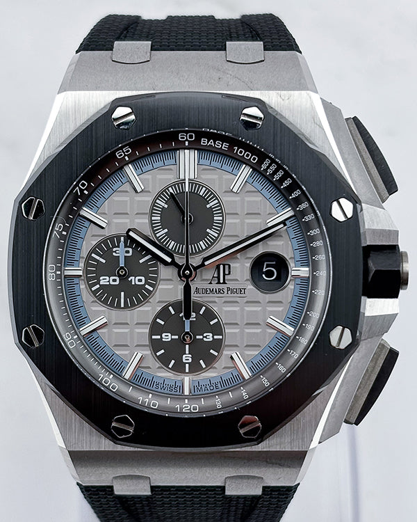 Audemars Piguet Royal Oak Offshore Chronograph L. E. 44MM Grey Dial Rubber Strap (26417CN.OO.A002CR.01)