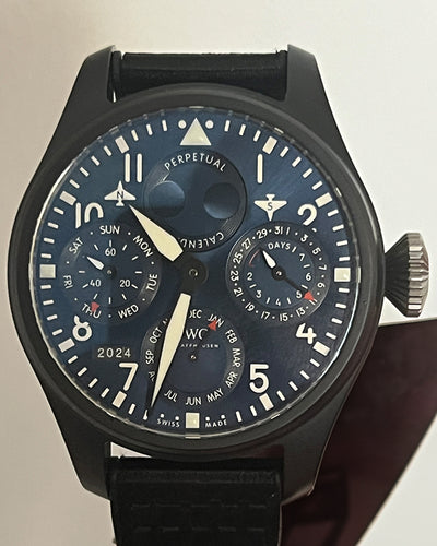 IWC Schaffhausen Pilot “Rodeo Drive” 46MM Blue Dial Leather Strap (IW503001)