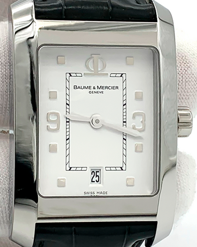 Baume & Mercier Hampton 44x28MM Quartz White Dial Leather Bracelet (65529)