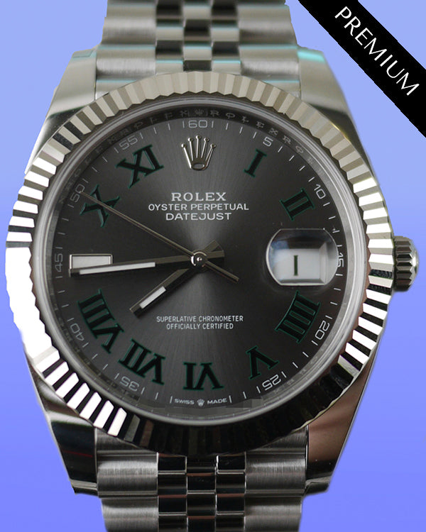 2024 Rolex Datejust "Wimbledon" 41MM Slate Dial Oyster Bracelet (126334)