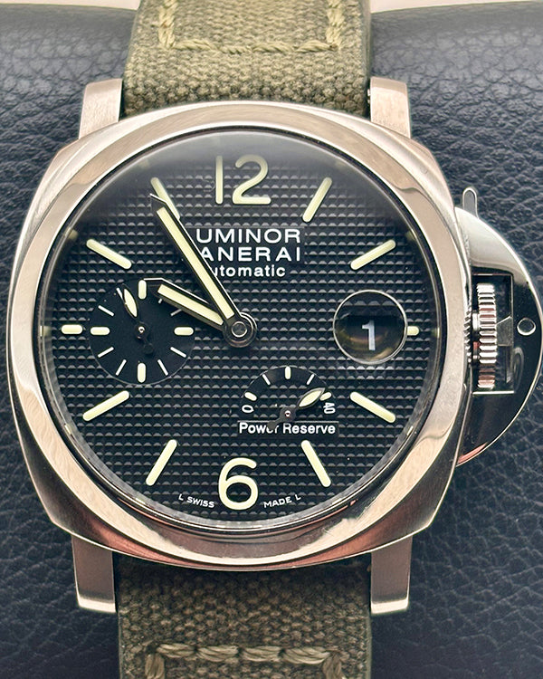 Panerai Luminor Power Reserve L.E. 40MM Black Dial Aftermarket Textile Strap (PAM00241)