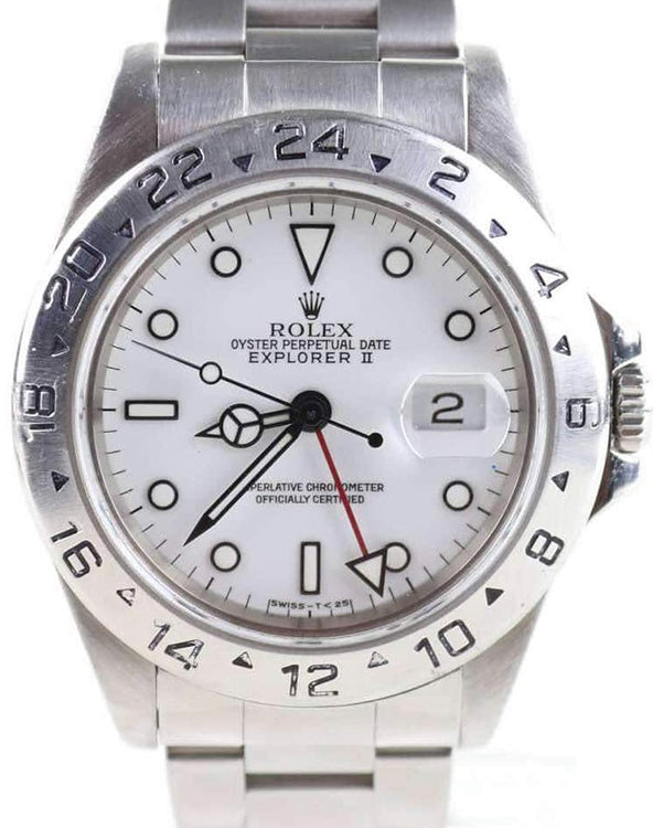 Rolex Explorer II "Polar" 40MM White Dial Oyster Bracelet (16570)
