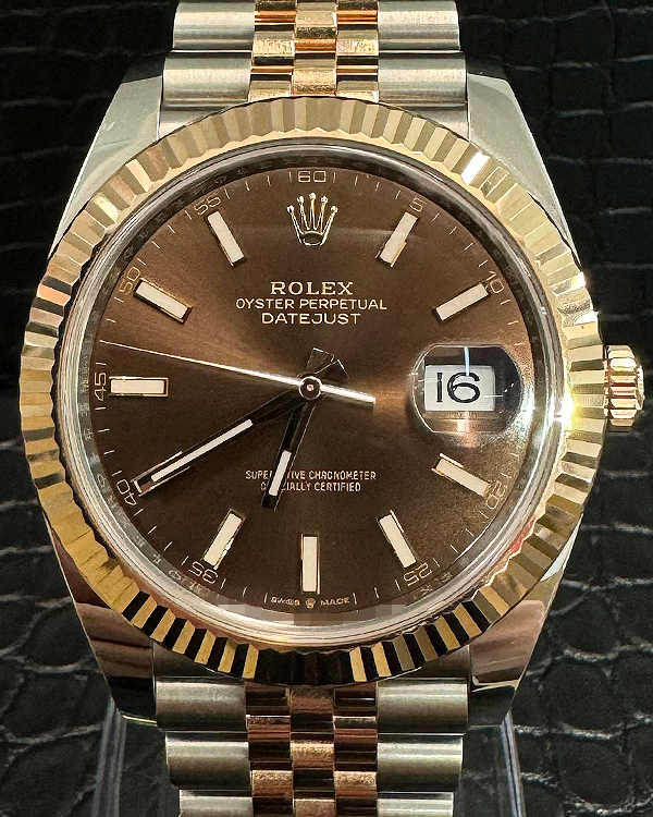 2021 Rolex Datejust 41MM Chocolate Dial Two-Tone Jubilee Bracelet (126331)