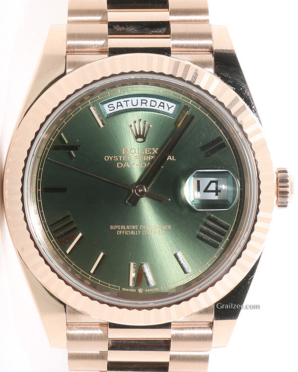 2024 Rolex Day-Date 40MM Green Dial President Bracelet (228235)