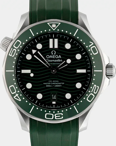2023 Omega Seamaster Diver 300M "Seaweed" 42MM Green Dial Rubber Strap (210.32.42.20.10.001)