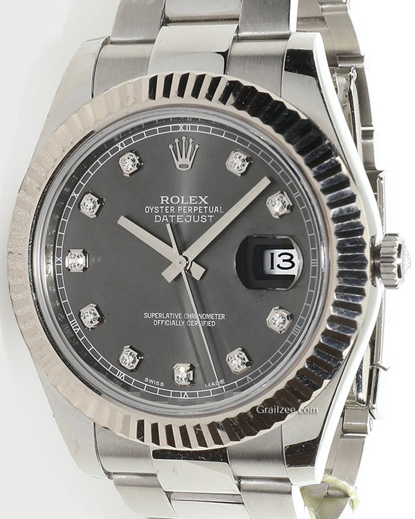 Rolex Datejust II 41MM Rhodium Dial Oyster Bracelet (116334)