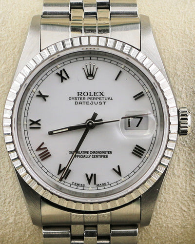 (S Serial) Rolex Datejust 36MM White Dial Jubilee Bracelet (16220)