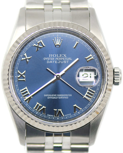 2000 Rolex Datejust 36MM Blue Dial Jubilee Bracelet (16234)