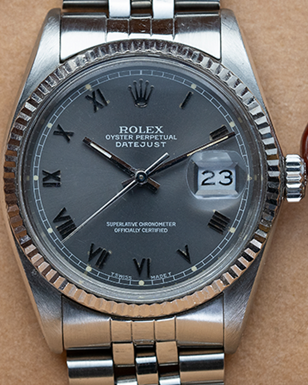 1984 Rolex Datejust Vintage 36MM Slate Dial Jubilee Bracelet (16014)