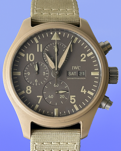 2023 IWC Schaffhausen Pilot Top Gun "Mojave Desert" L.E. 44.5MM Brown Dial Textile Strap (IW389103)