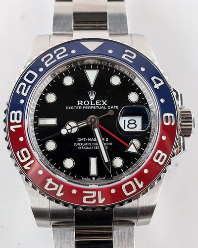 Rolex GMT-Master II "Pepsi" 40MM Black Dial Oyster Bracelet (126710BLRO)