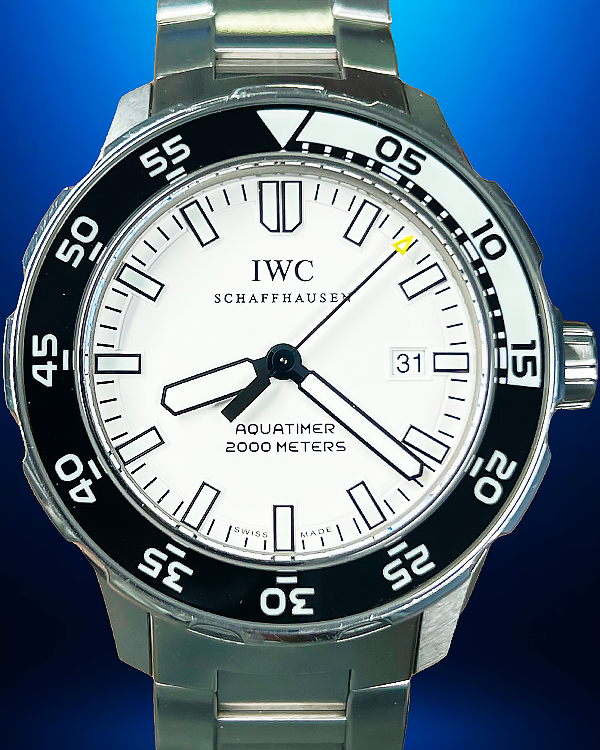 IWC Schaffhausen Aquatimer 2000 44MM White Dial Steel Bracelet (IW356806)