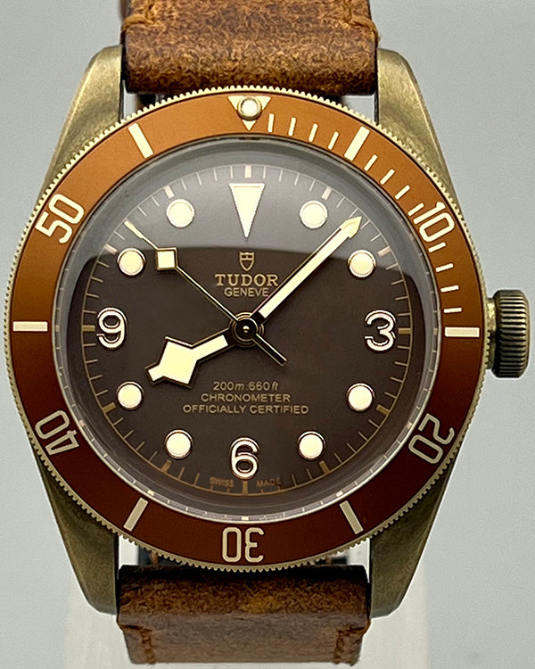 No Reserve - 2016 Tudor Heritage Black Bay Bronze 43MM Brown Dial Leather Strap (79250BM)