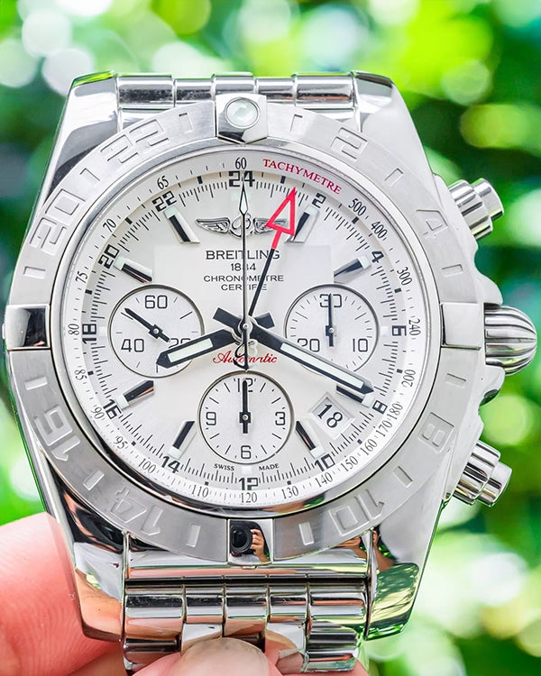 Breitling Chronomat GMT 44MM Silver Dial Steel Bracelet (AB042011/G745)