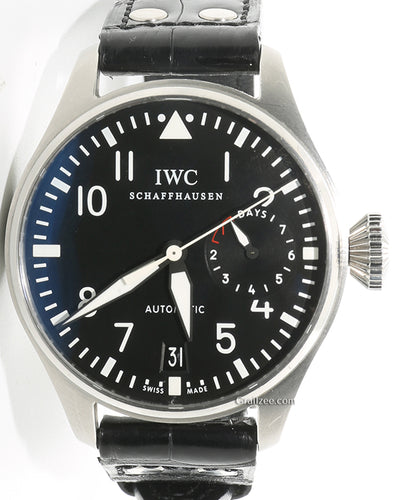 IWC Schaffhausen Pilot 46MM Black Dial Leather Strap (IW500401)