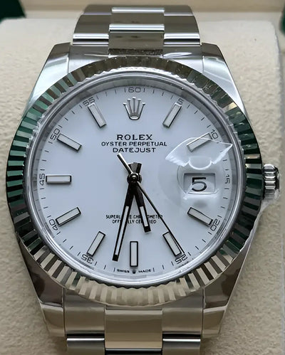 2024 Rolex Datejust 41MM White Dial Oyster Bracelet (126334)