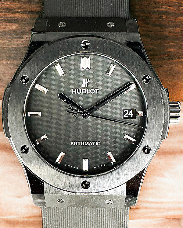 Hublot Classic Fusion Black Magic 45MM Black Dial Rubber Strap (511.CM.1771.RX)